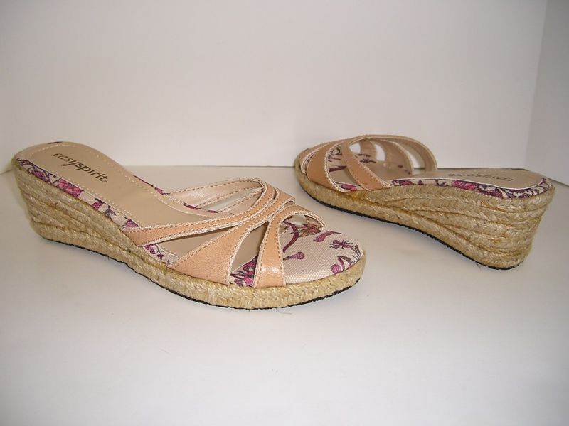EASY SPIRIT Womens Tan Leather Shoes Sandals Size 8  