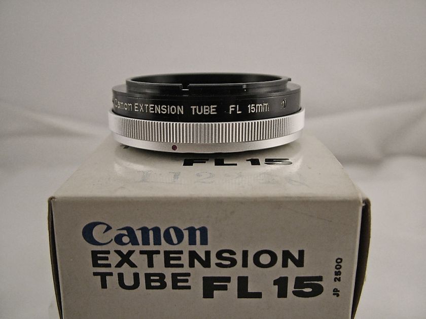 CANON CAMERA FL 15 EXTENSION TUBE, BOX, INSTRUCTIONS  