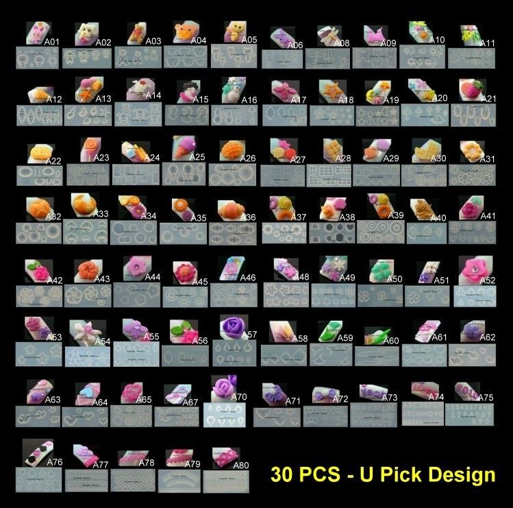   Acrylic Mold For 3D Nail Art Decoration DIY   U PICK DESIGNS  