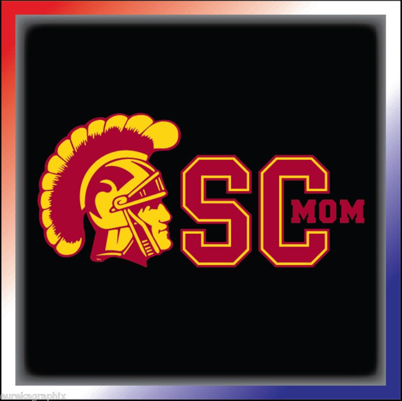 USC Trojans Sticker / Decal MOM or DAD 3x6.5  