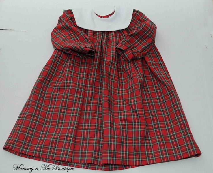 Girls Kellys Kids Red Plaid Holiday Christmas Dress 4  