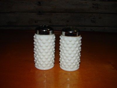 Vintage Fenton Hobnail Salt Pepper Creamer Sugar  