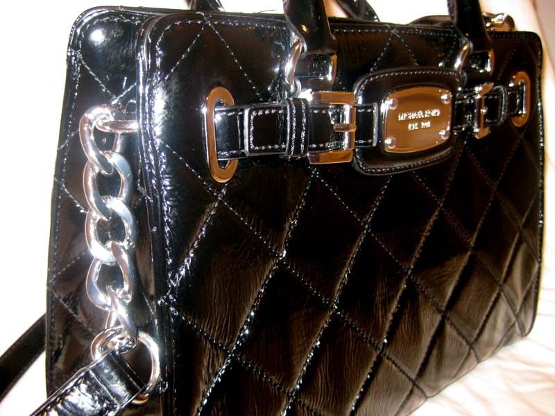   Quilted Leather HAMILTON Satchel HANDBAG SOLD OUT BLACK $349  