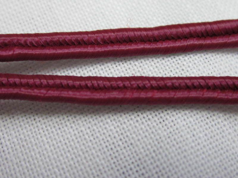 BURGUNDY SOUTACHE CORD CORDING TRIM 10 YARDS  