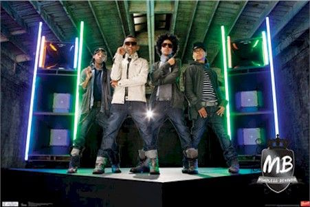 MUSIC POSTER ~ MINDLESS BEHAVIOR NEON GROUP MB  