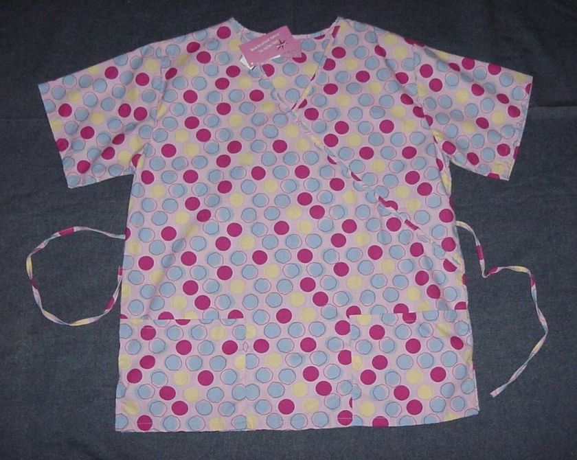 Hub A Dub Scrubs Giraffe Scrub Top Large NWT  