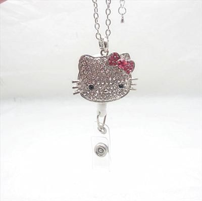 Cute Shining Hellokitty Holder, can hang on your neck.