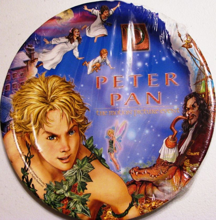 PETER PAN Birthday Party Supplies ~ (8) LARGE PLATES 073525529356 