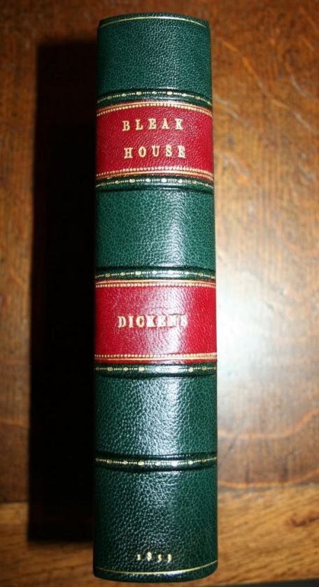1853~BLEAK HOUSE~Charles Dickens~FIRST EDITION~Leather  