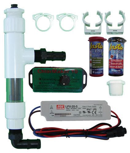   Inline Hot Tub & Spa Salt Chlorine Generator   Saltwater Chlorinator