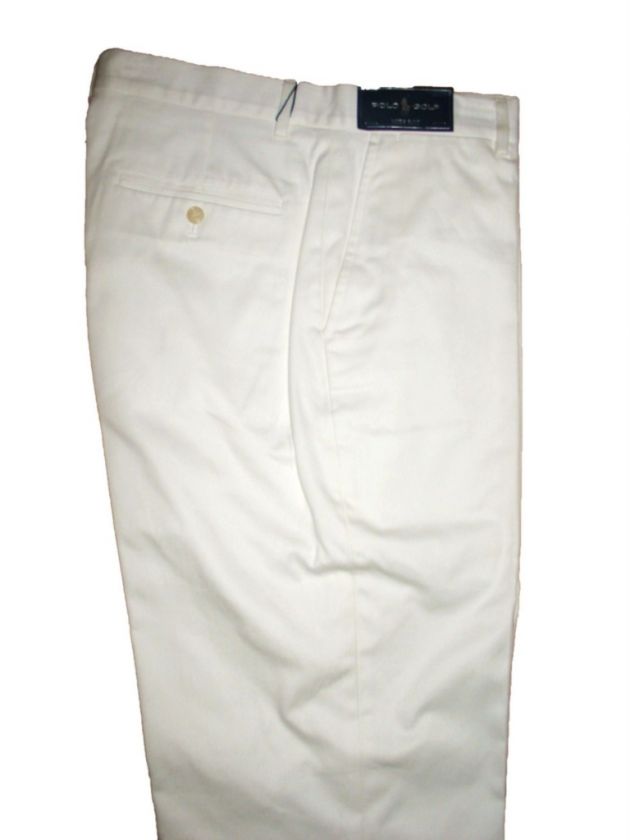 POLO GOLF RALPH LAUREN MENS WHITE DRESS LINKS / GOLF PANTS  