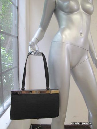 Gucci Black Nylon Silver Metal Top Shoulder Bag  