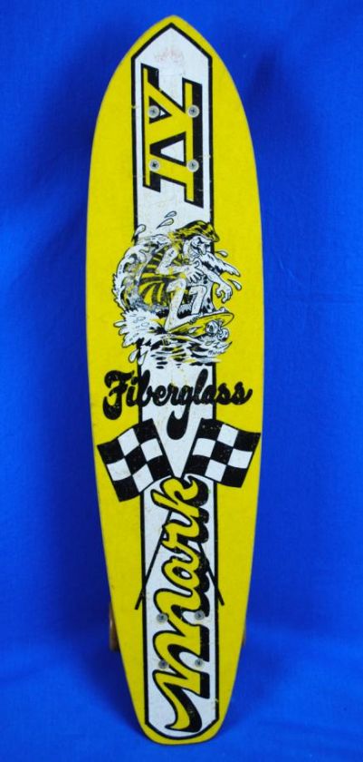 Vtg Fiberglass Skateboard Art by Pfister Mark IV w D&L Trickray 