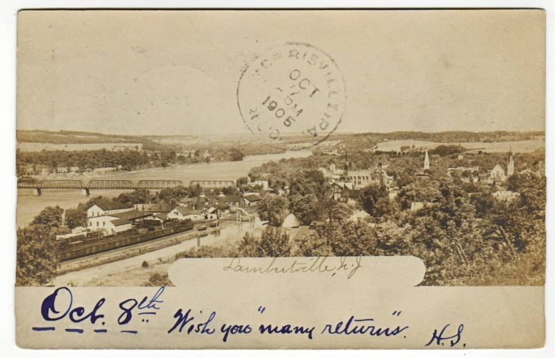 REAL PHOTO  DEL./ RARITAN CANAL & RPO, LAMBERTVILLE.NJ  