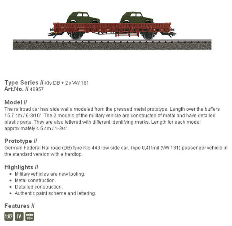 4MFOR HO 46957 Transport by Rail for 2 Kurierwagen Vehicles