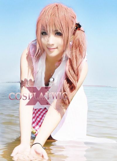 Final Fantasy XIII Serah Farron Long Mixed Pink Cosplay Wig  