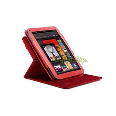   Leather Case Cover+Anti G Protector+Car Charger for Kindle Fire  