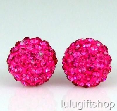 COLORS BALL STUD EARRINGS USE SWAROVSKI CRYSTALS  