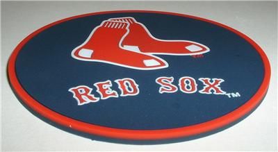 BOSTON RED SOX Coasters 4 pack Rubber Drink PREMIUM MLB  