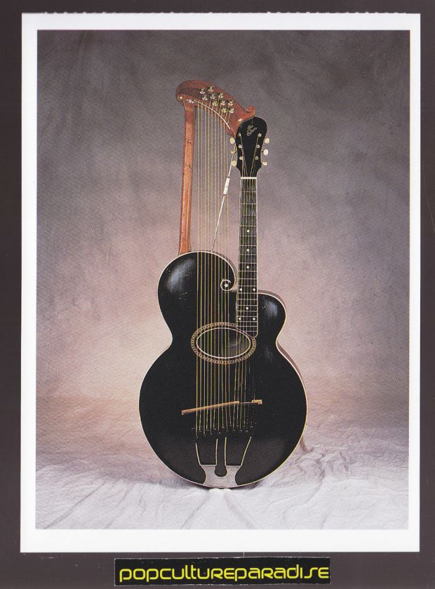 1910 GIBSON STYLE O HARP GUITAR Classic Ax POSTCARD  