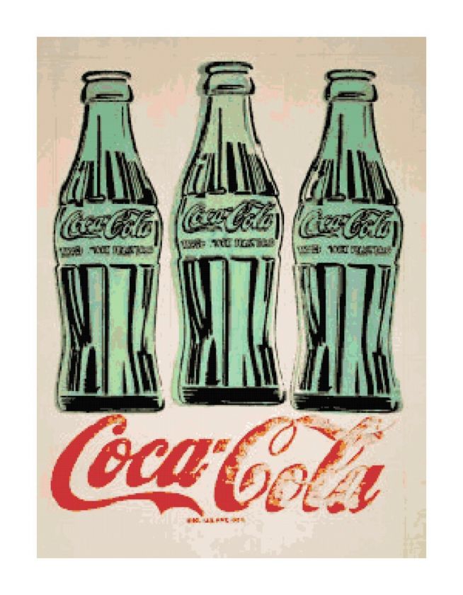 Vintage Retro Coca Cola Ad Cross Stitch Pattern Chart  
