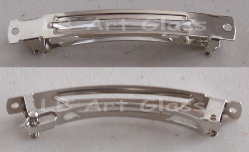 Metal Barrette Clip hardware Attach fused glass  
