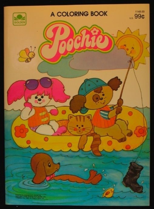 POOCHIE COLORING BOOK 1983   UNUSED  