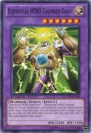 ELEMENTAL HERO THUNDER GIANT Yugioh Card Legendary Collection 2 Mint 