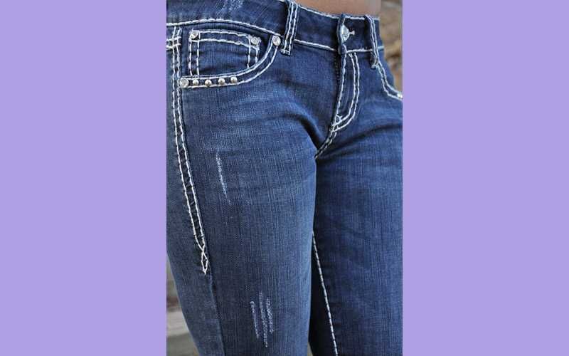 La idol Skinny jeans SZ 1 13 Dark Blue rhinestone crown FAST FREE 