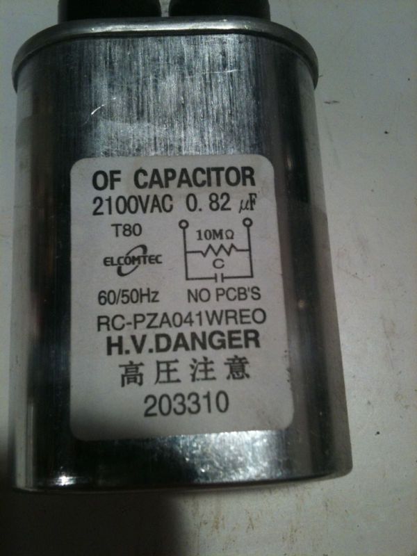 Microwave Oven High Voltage Capacitor  