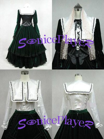 Rosen maiden suiseiseki Gothic dress cosplay costume  