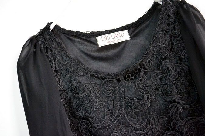 New Fashion Korean Lace Hollow Long Sleeve Tops Blouse 2 COLORS 0218 