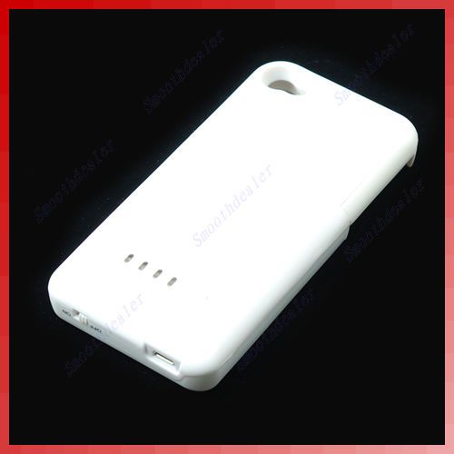   Rechargeable Backup Battery Charger Case Cover F iPhone 4 4S W  