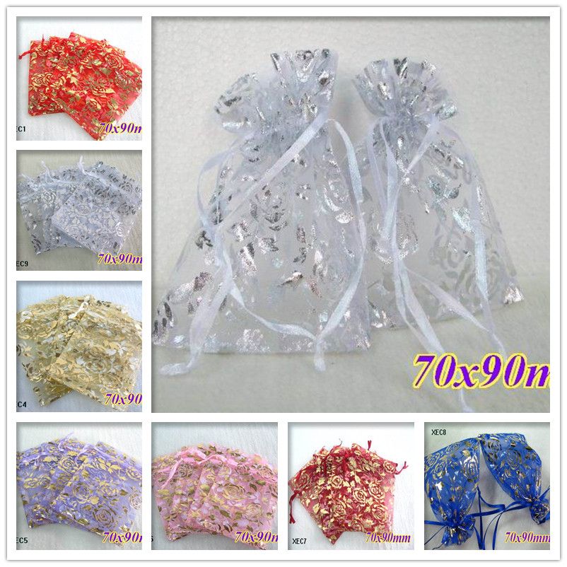   Organza wedding Jewelry packing favor gift bags pouches 3x3.5 XEC