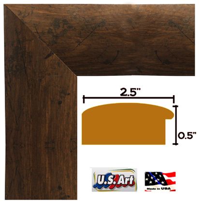 Custom 2.5 Dark Walnut Distressed Poster frame 24 inch wide  24 