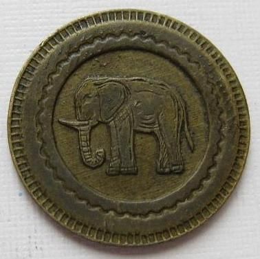 Unknown 20 Cents Token Featured Elephant  