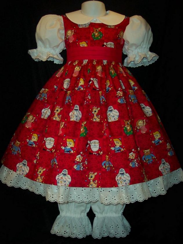 NEW Rudolph on RED CHRISTMAS Dress DAISY KINGDOM CUST  