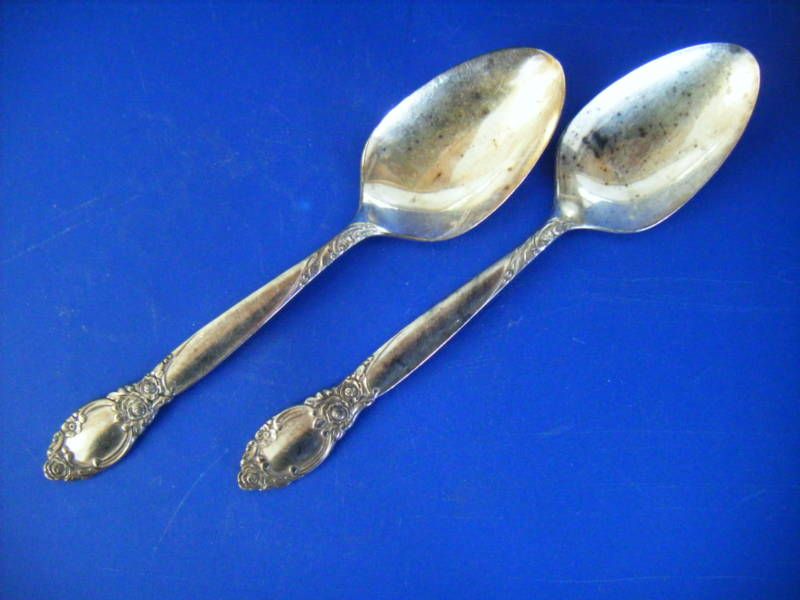 Community Ballad 2 Silverplate Serving Spoons Vintage  