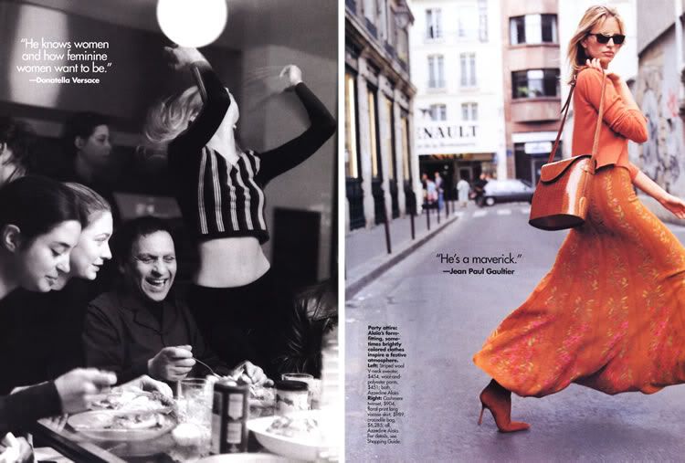 2000 Bensimon Karolina Kurkova Alaia magazine editorial  