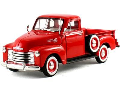 1953 Chevy Pickup Truck   132 Scale Diecast Car   Red   Signature 