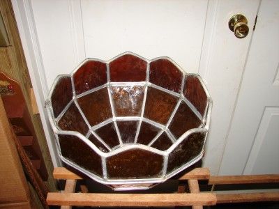 Vintage Glass & Stained Glass Pool Table Light Shade/Globe  