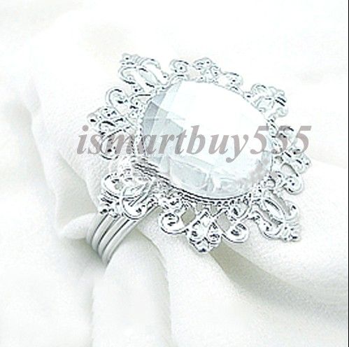 12 Diamond Ring WEDDING ANNIVERSARY NAPKIN RINGS Holder  