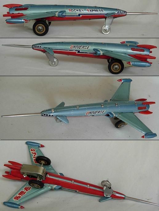 VINTAGE METAL TOY   UNIVERSE ROCKET EXPRESS, CHINA, 1970s  