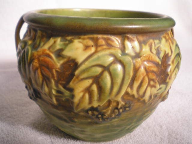 Antique ROSEVILLE BLACKBERRY POTTERY JARDINERE  