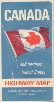 1966 Official Government TRANS CANADA HIGHWAY Road Map  