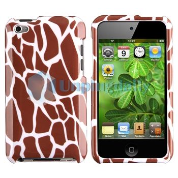 Leather+Giraffe Design Hard Case Skin Cover For iPod Touch 4 4G 4th 