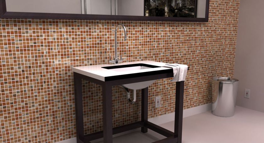 Orange/Brown/Beige Glass Mosaic Tile Bathroom/Kitchen  