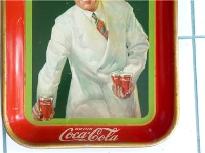 1927 Drink Coca Cola Fountain Sales, Soda Jerk Tray, SWEET   