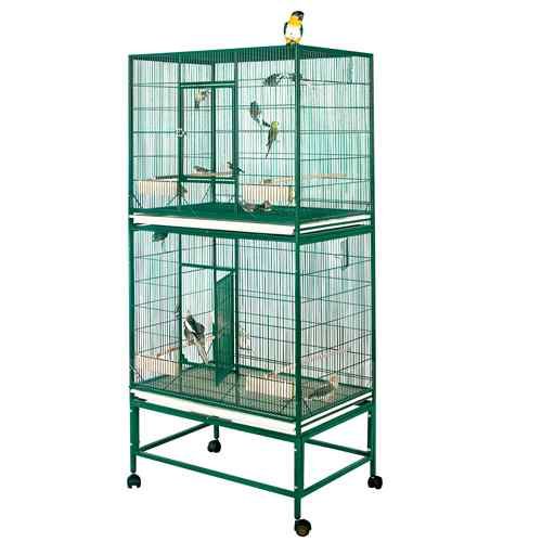   DOUBLE STACK BREEDER FLIGHT PARROT CAGE 32x21x60 bird toy toys cages