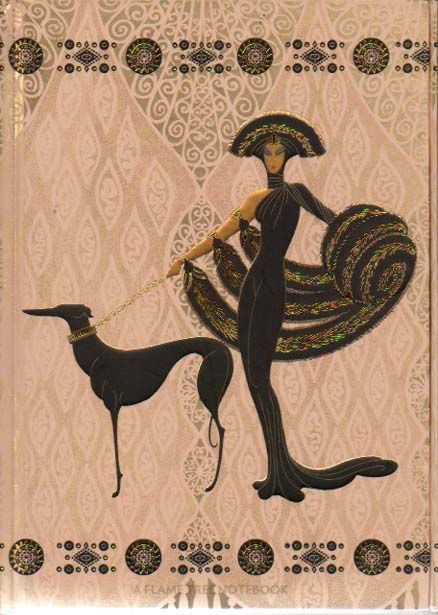 ERTE Blank Lined Writing Journal SYMPHONY IN BLACK New  